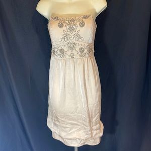 Studios W by Sue Wong Satin Champagne Beaded Cocktail / Prom Dress New 8